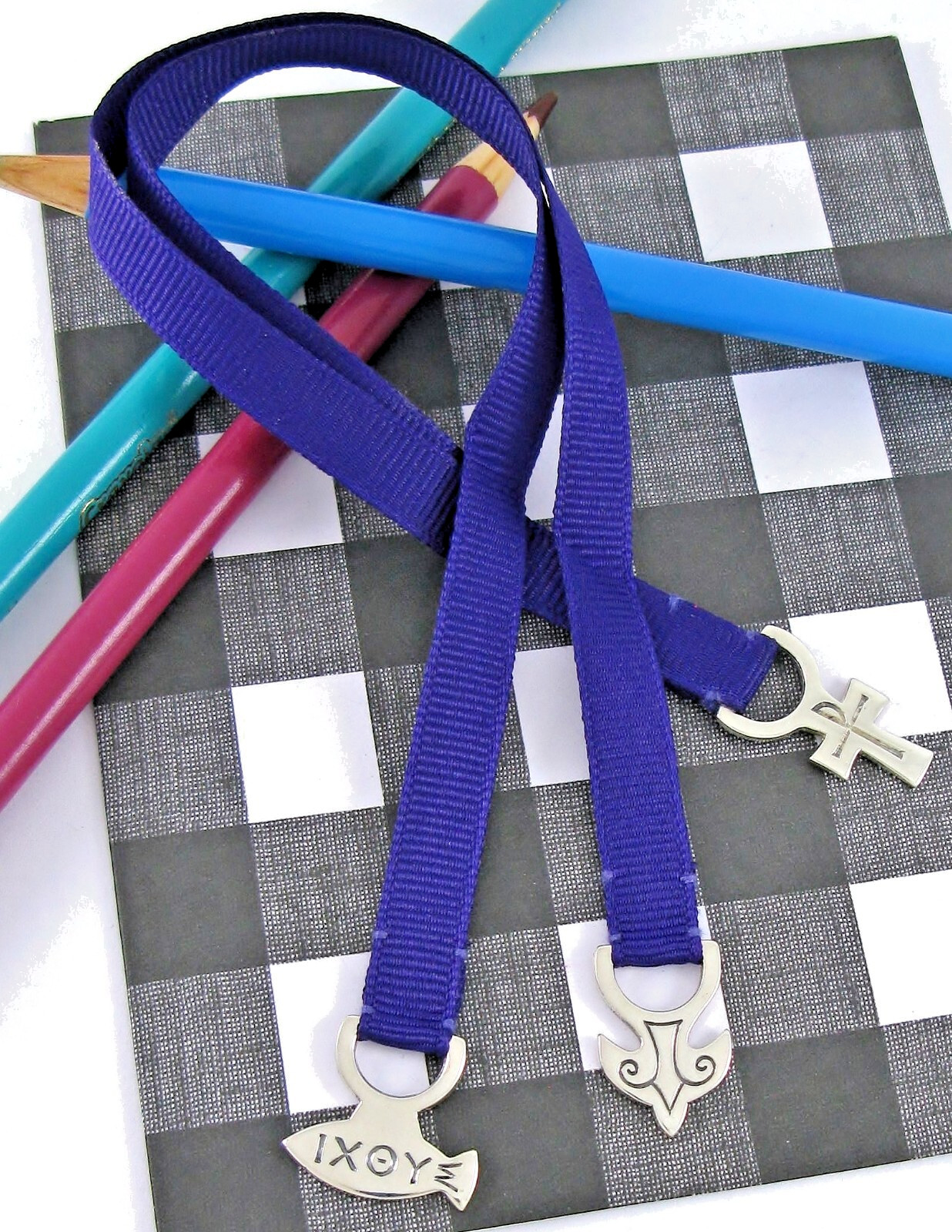 James Avery Sterling Silver Cross, Dove & Ichthys Ribbon Bookmark