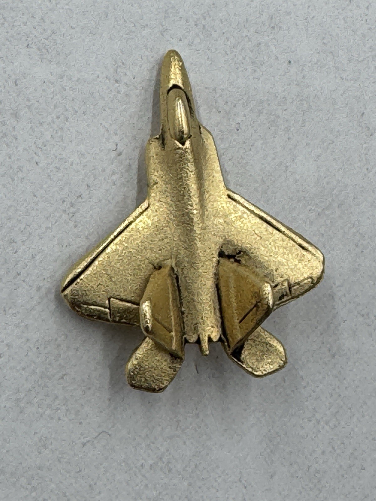 Airplane Fighter Jet Aviation Gold Colored Lapel Pin Pinback