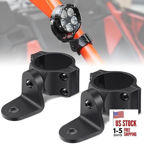  2PCS Stainless Steel X3 Whip Light Mount, 360° Adjustable UTV Light Bar Mount 