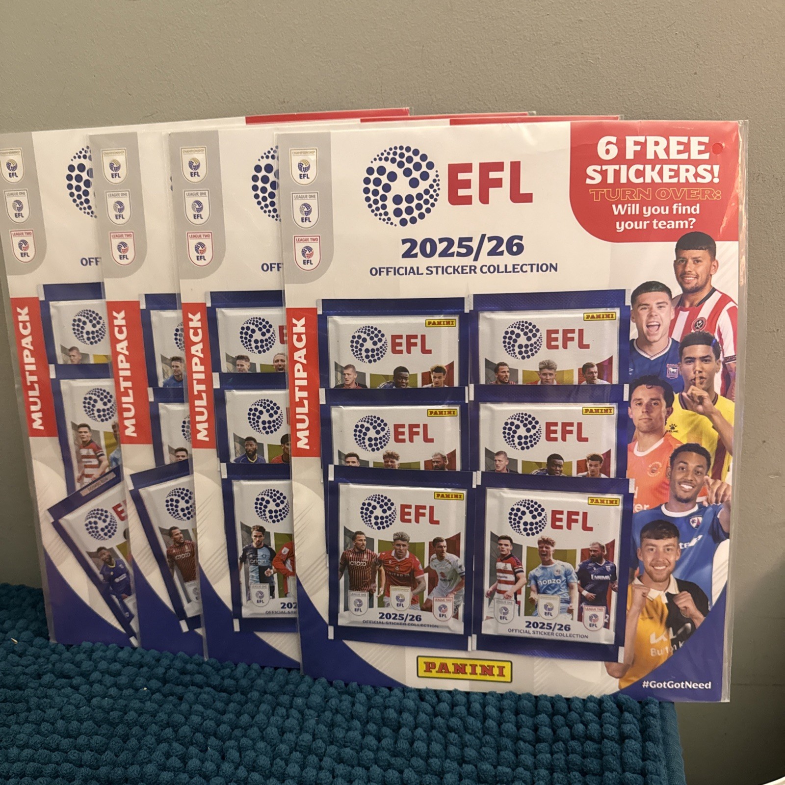Panini EFL Official Stickers Collection 2025/26 Brand New all 72 Teams