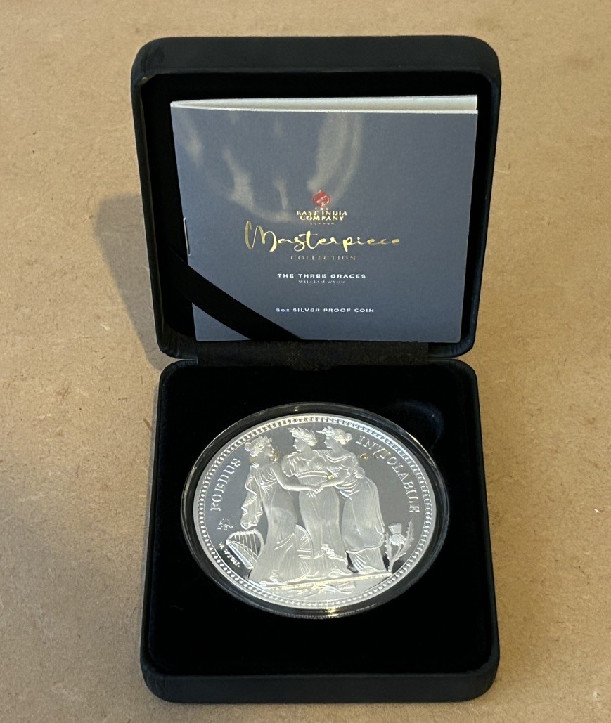 2021 Three Graces 5oz Silver Proof St Helena Masterpiece Silver £5 Coin