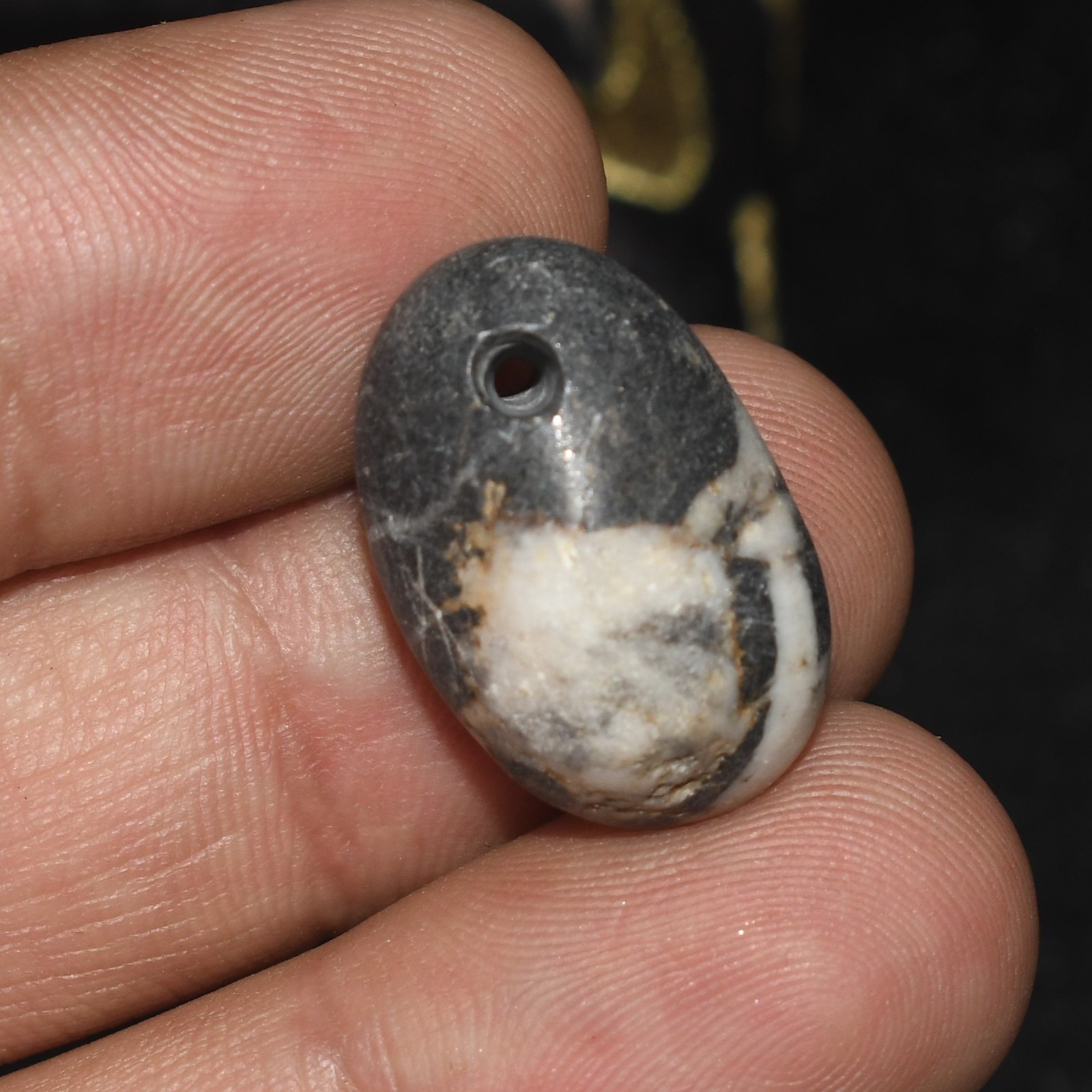 Authentic Ancient Central Asian Stone Amulet Bead over 3000 Years Old