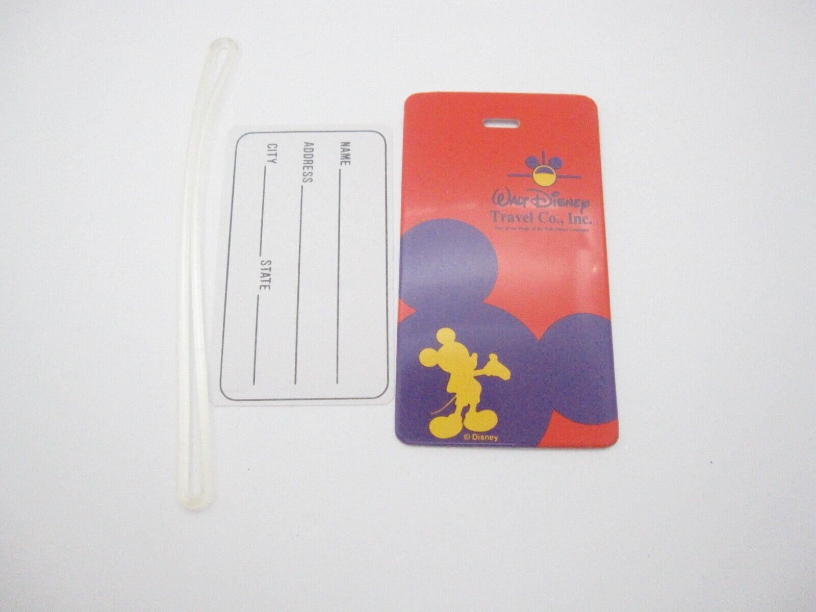 New Walt Disney Travel Co Luggage Name ID Badge Bag Tag