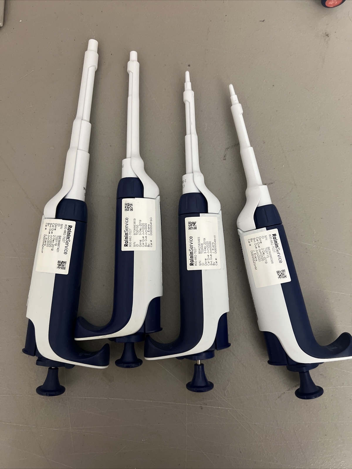 NICE Set X4 Rainin Pipet-Lite XLS Pipette L2,L20,L200,L1000 XLS LTS - CALIBRATED