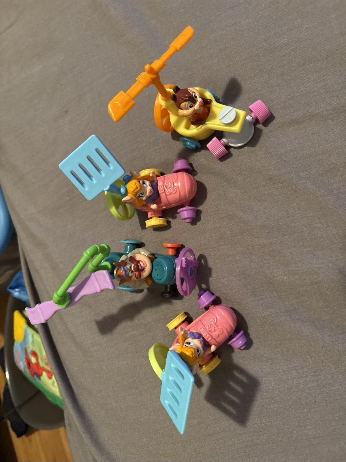 Disney Rescue Rangers Chip 'n Dale McDonald's Happy Meal Toys x4 VTG 1989