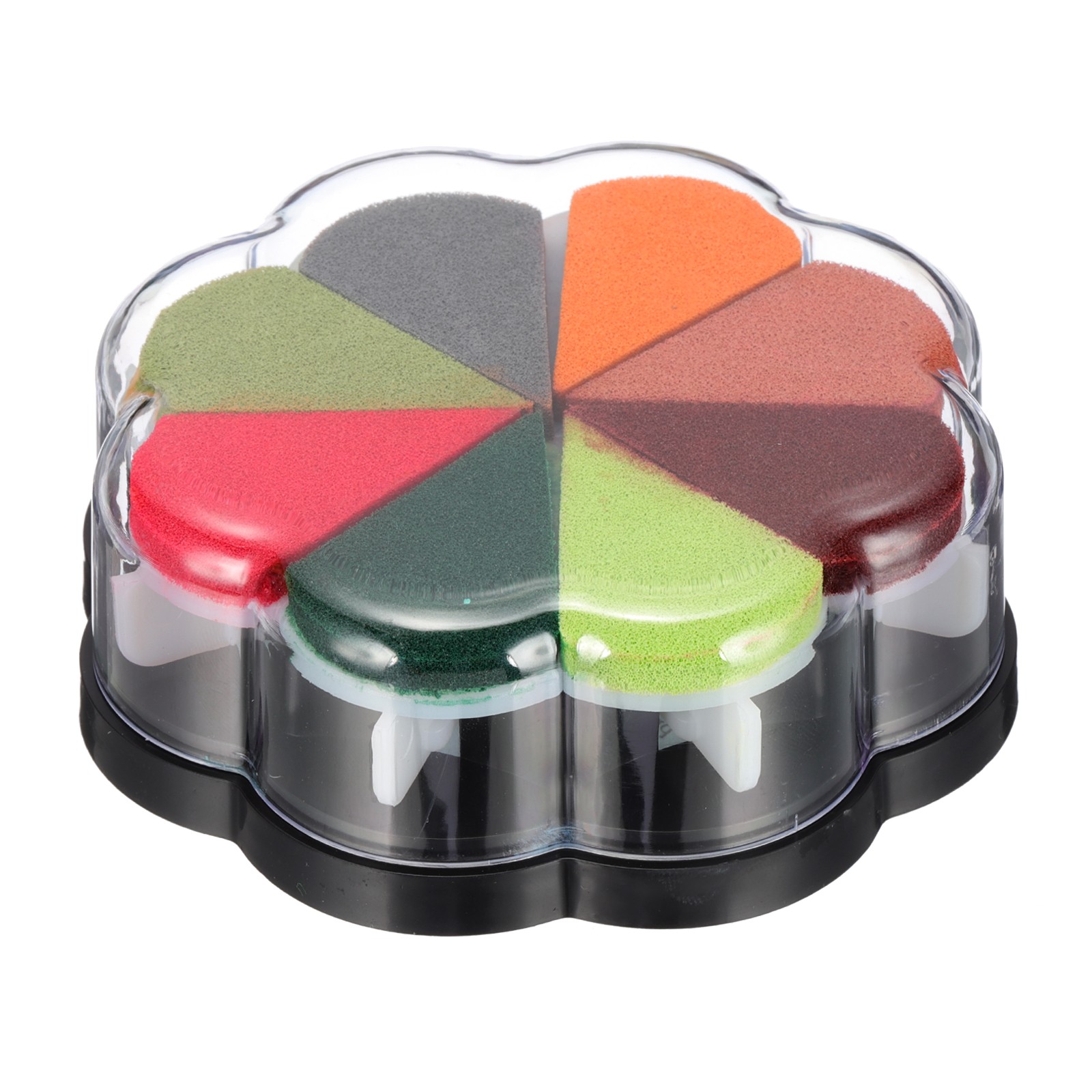 Craft Ink Pad, Petal Shape Rainbow Finger Stamp Ink Pads Rubber, Mixed Gray