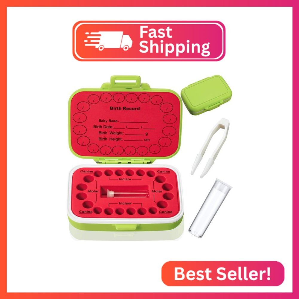 Jetec Baby Tooth Box Keepsake for Kids Teeth Storage Holder Child Teeth Organize