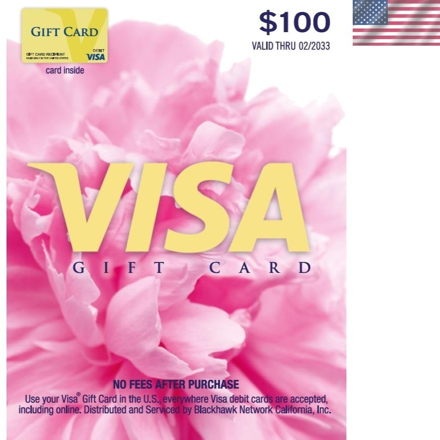 Physical Gift Card $100 plus $5.95 Purchase Fee