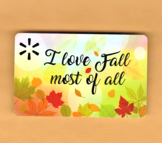 Collectible Walmart Gift Card - I Love Fall - No Cash Value - FD102187