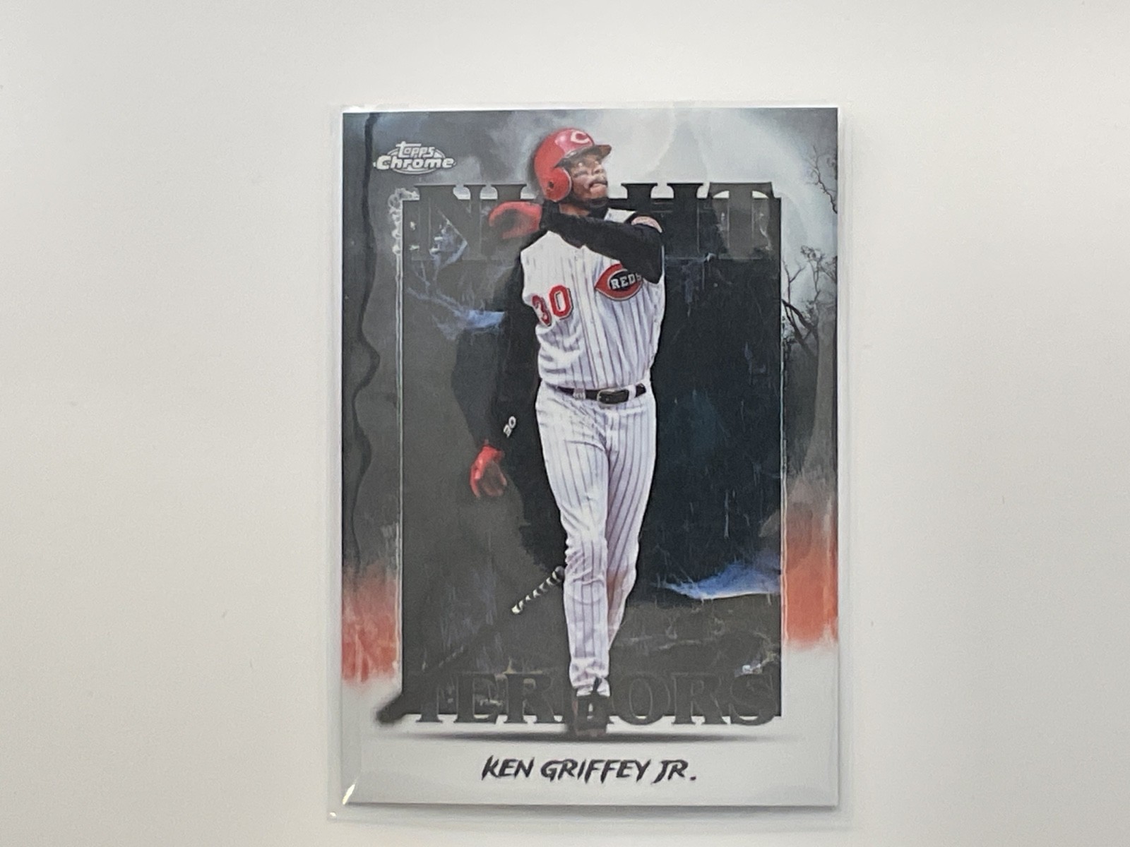 Ken Griffey Jr 2025 Topps Chrome Night Terrors Card # NT-7 Reds