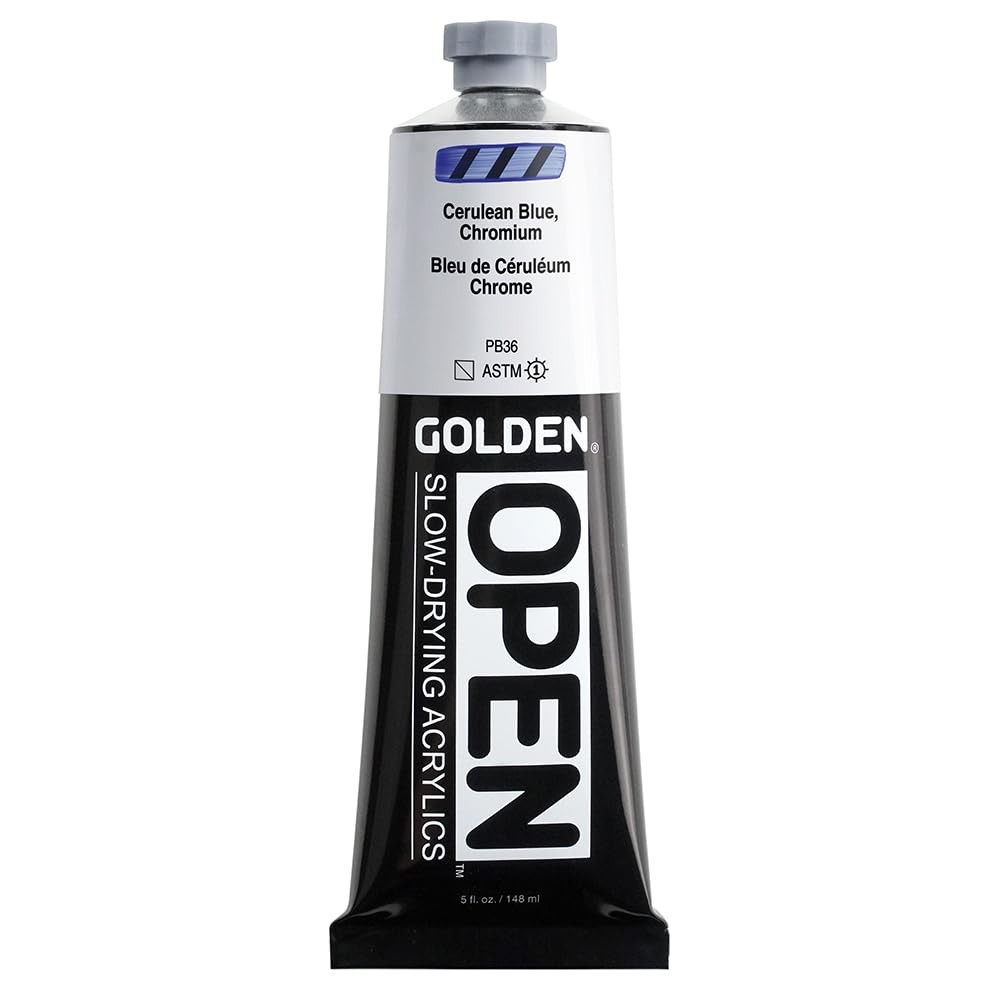 Golden Open Slow-Drying Acrylics Cerulean Blue Chromium 5oz Paint Professional A