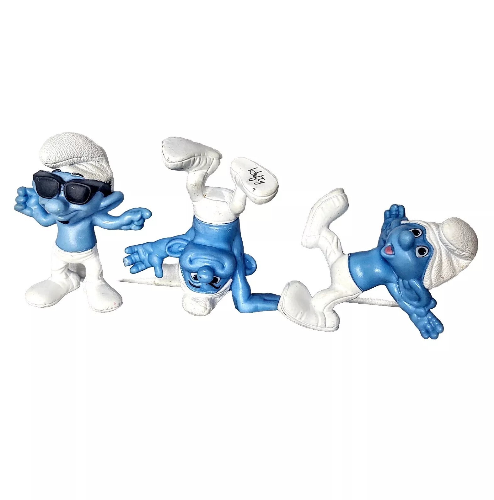 2013 The Smurfs McDonald's Toy Figure Figurine Cake Topper Smooth Hefty Clumsy