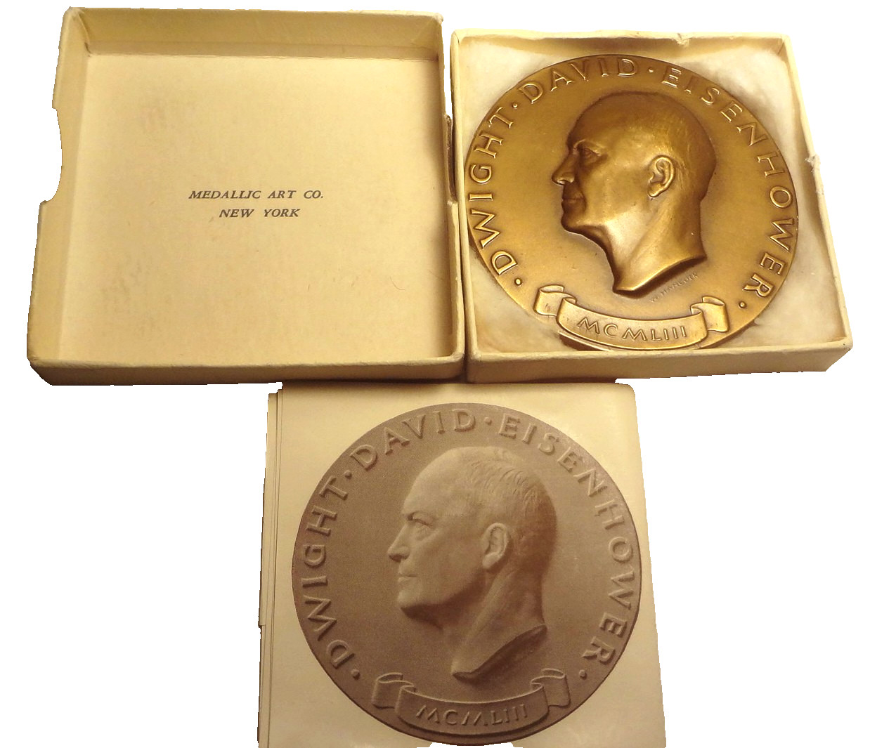 DWIGHT D. EISENHOWER -JAN.20,1953-Official BRONZE INAUGURAL MEDAL-34th PRESIDENT