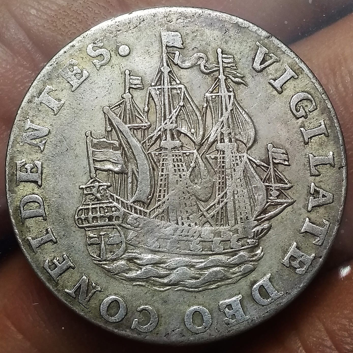 1759 Netherlands Holland - West Friesland 6 Stuivers Silver Coin. KM#45