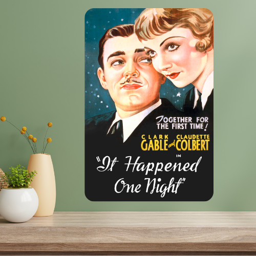 It Happened One Night Classic Movie Metal Poster Sign