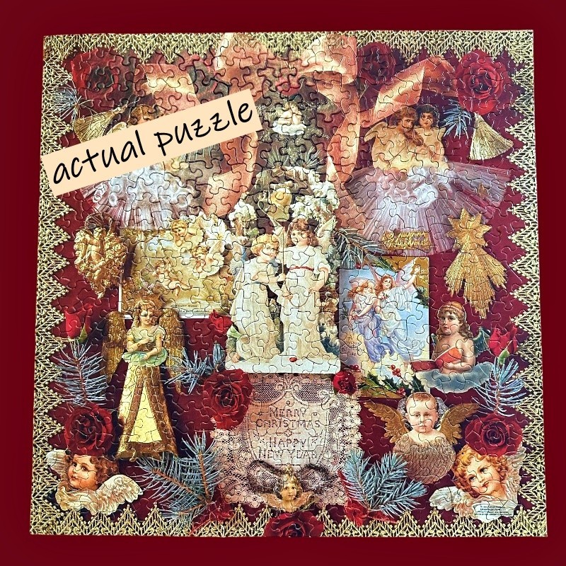 Springbok VICTORIAN ANGELS 500pc Puzzle in Tin 1990s Christmas VTG *COMPLETE!!