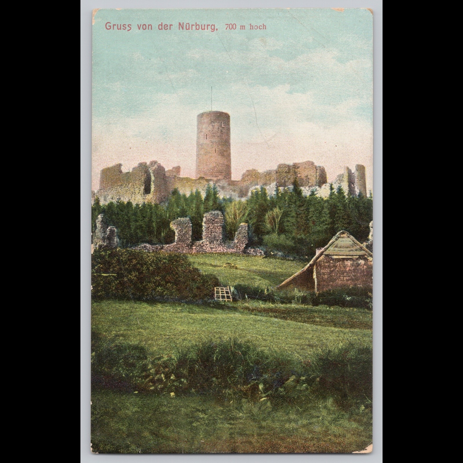 Antique Postcard Gruss von der Nürburg Castle Germany