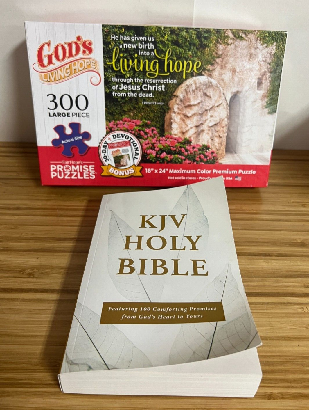 FAIR HOPE PUZZLE - 300 LARGE PIECE - Living Hope  plus KJV Bible