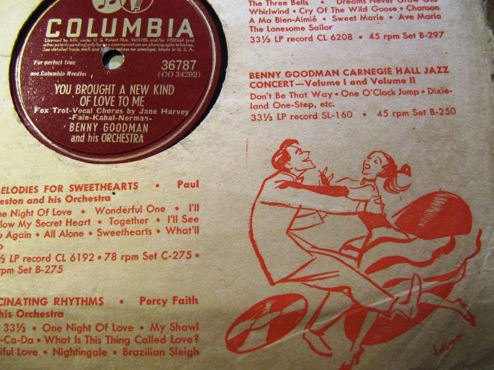 Benny GOODMAN Or You Brought a New Kind of Love/ Close as Pages in Book COLUMBIA