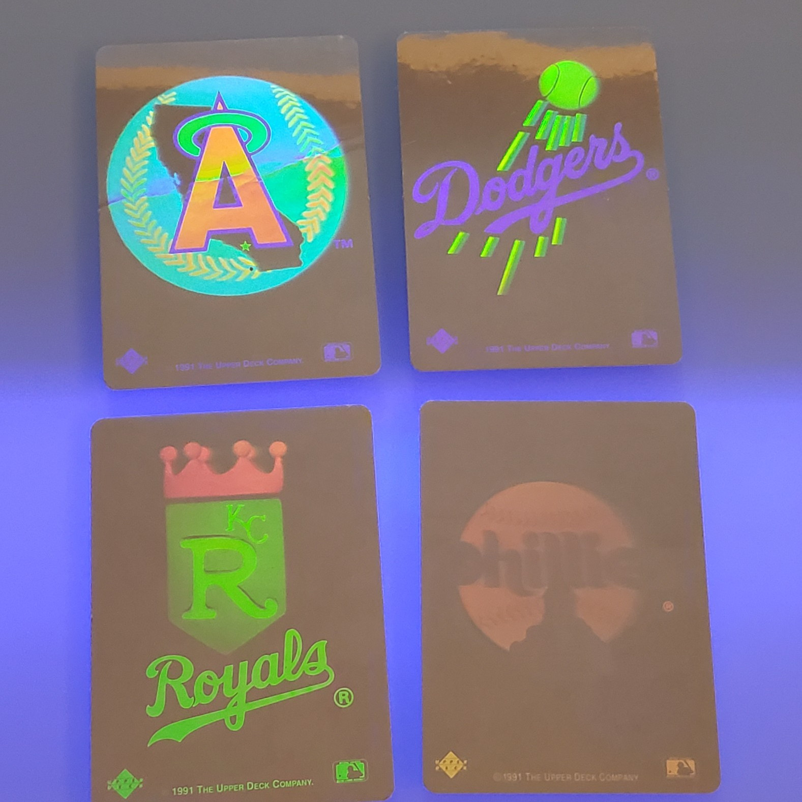 Vintage 1991 Vending Machine Holographic Baseball Sticker Lot - The Upper Deck