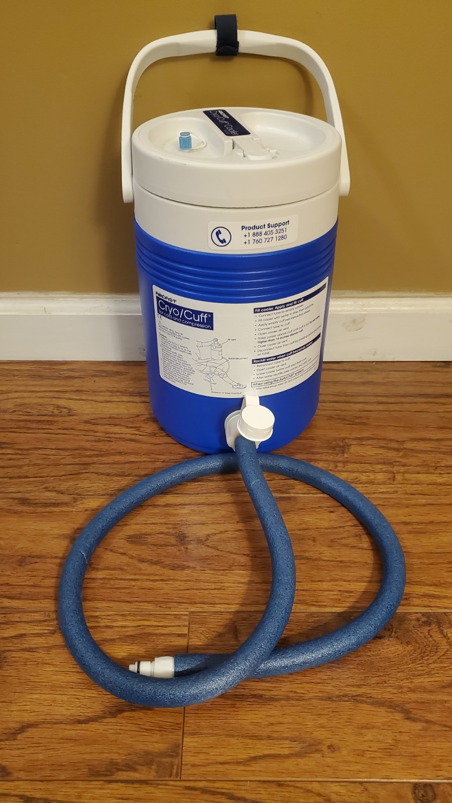 Aircast Cryo Cuff Cooler With Lid Foil And Hose W/out Cuff Very Clean