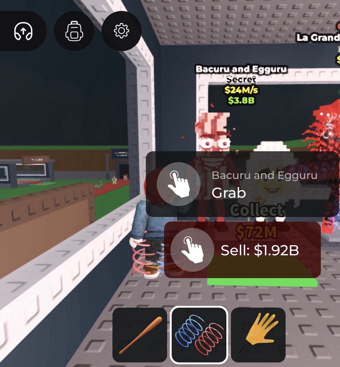 Bacuru and Egguru Secret Roblox Game Item Asset