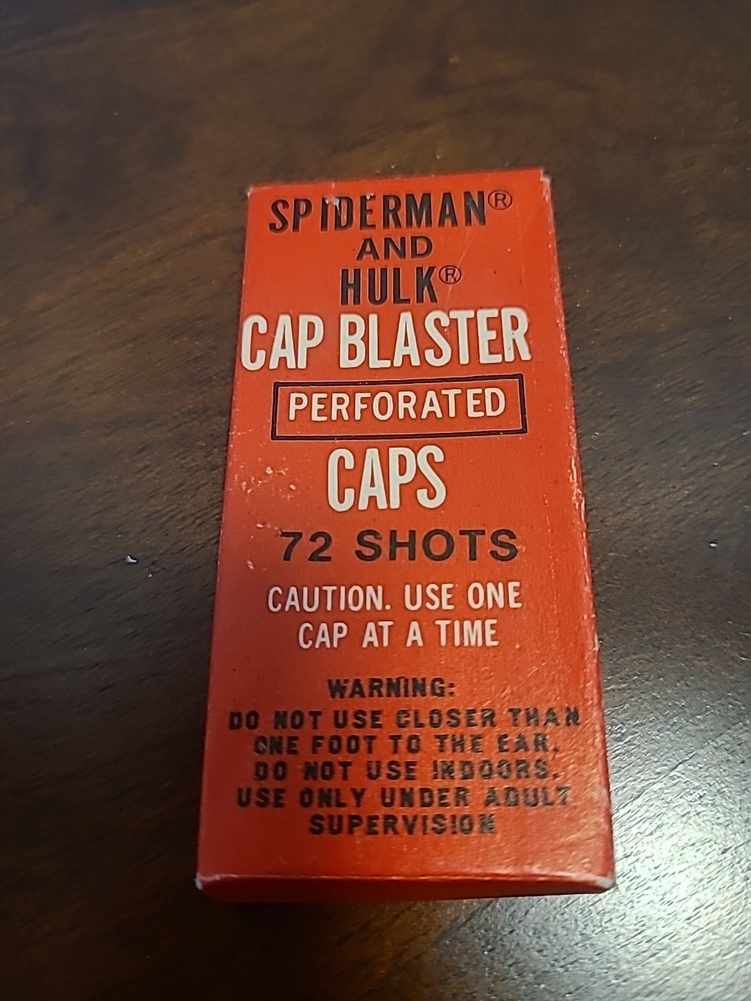 SPIDERMAN Hulk CAP BLASTER BOMB TOY 1979 MARVEL Cap Box W Caps Gordy Co.