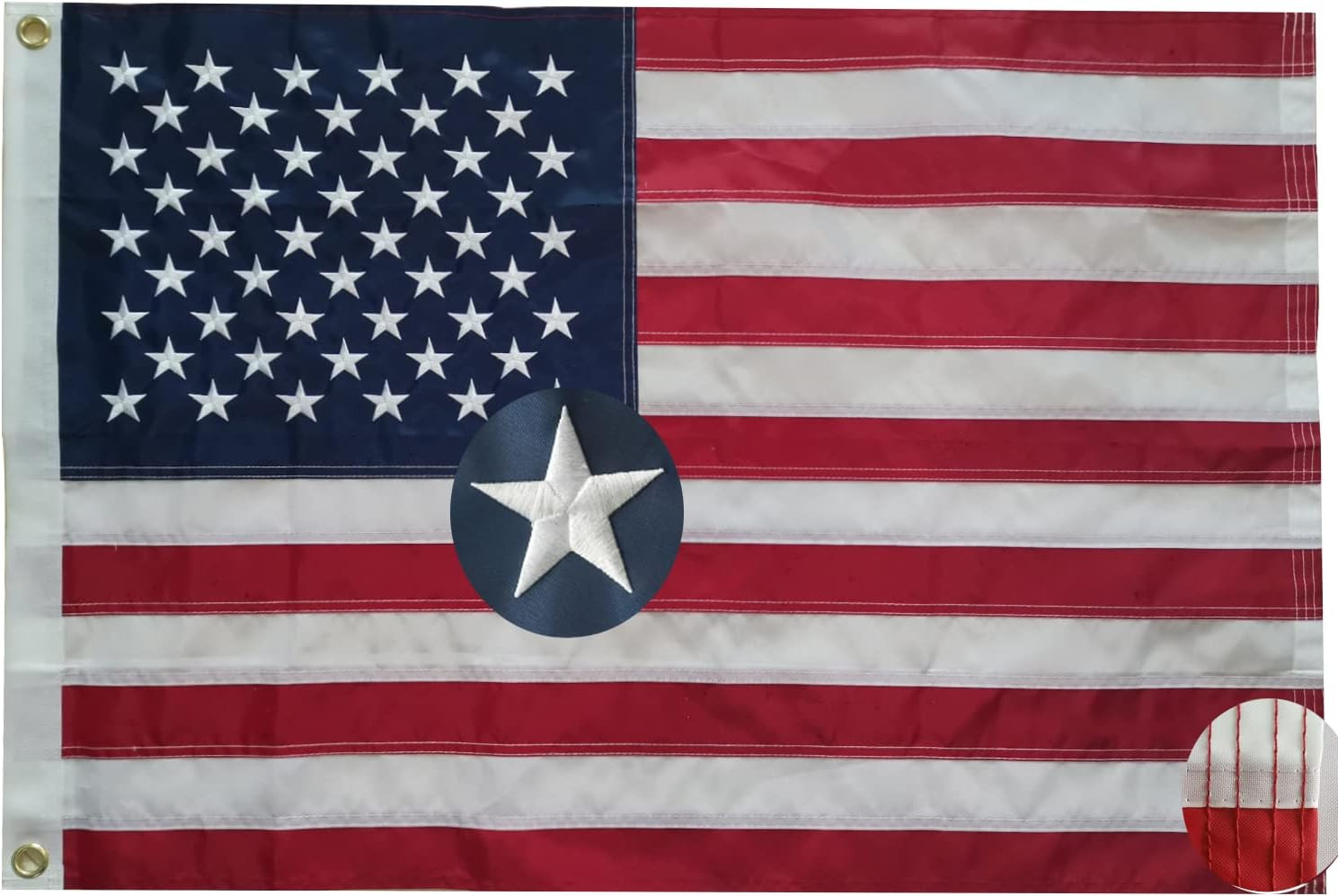 American Flag Usa Flag 2X3Ft -60X90Cm Embroidered Stars Flag Double Stitched Sew