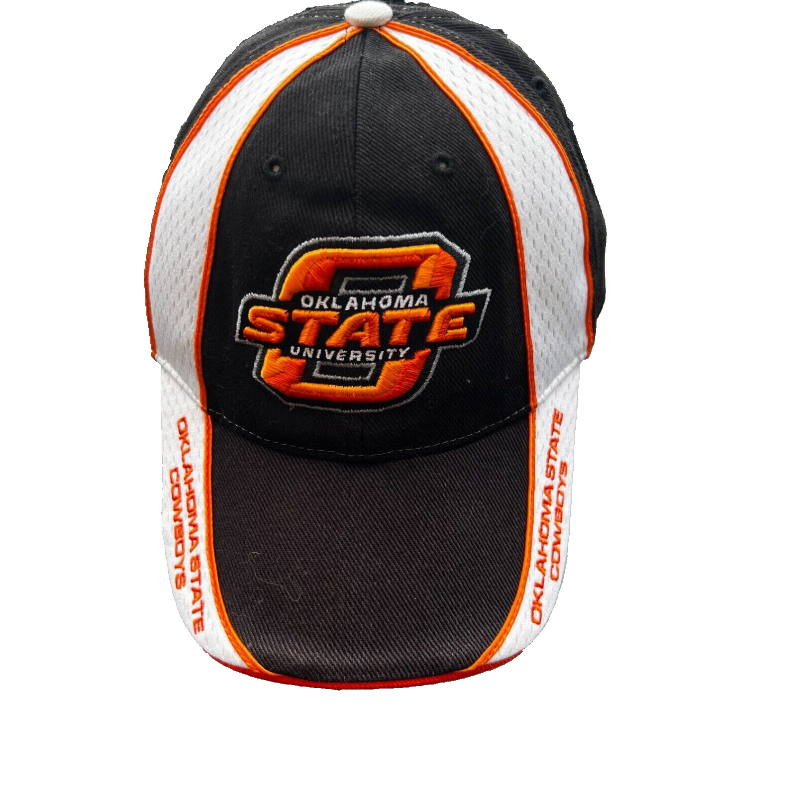Oklahoma State University Orange Black White Hat Cap Hook Loop 47 Brand