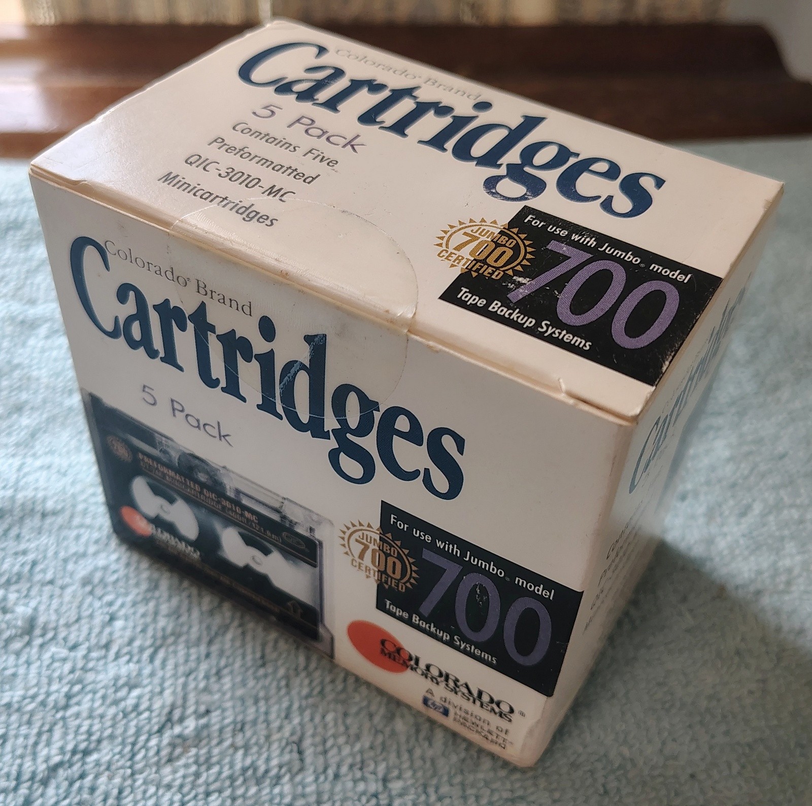 Box of 5 New, Old Stock Colorado Jumbo 700 DT-740 QIC-3010-MC 680/340 MB Tapes