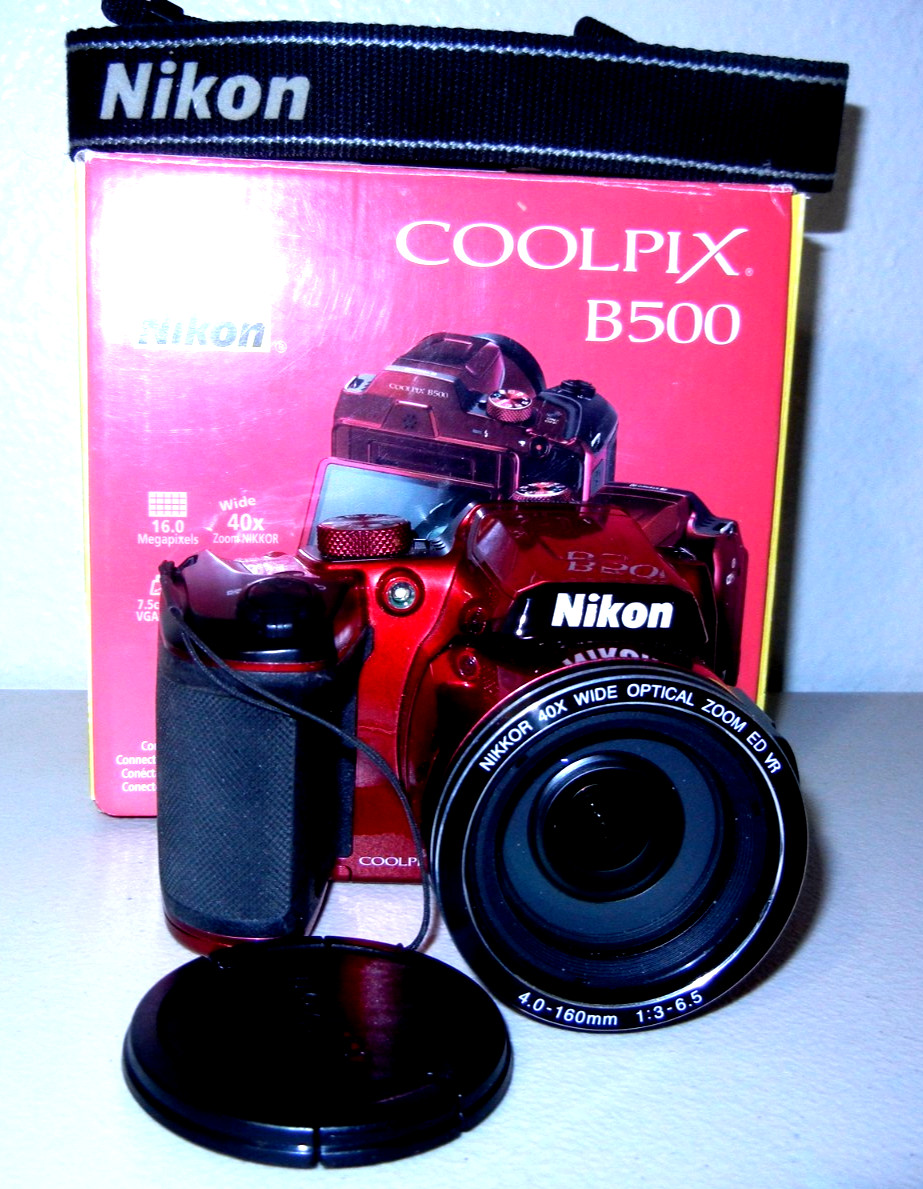 Nikon B500-RED Coolpix Wi-Fi Digital Camera (Red)