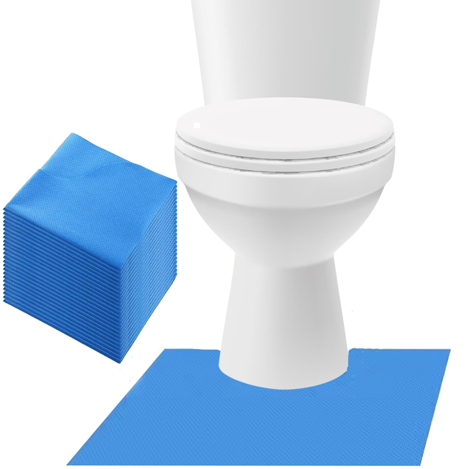 Upgraded 20 Pack Disposable Toilet Mats,Super Absorbent Toilet Floor Protecto...