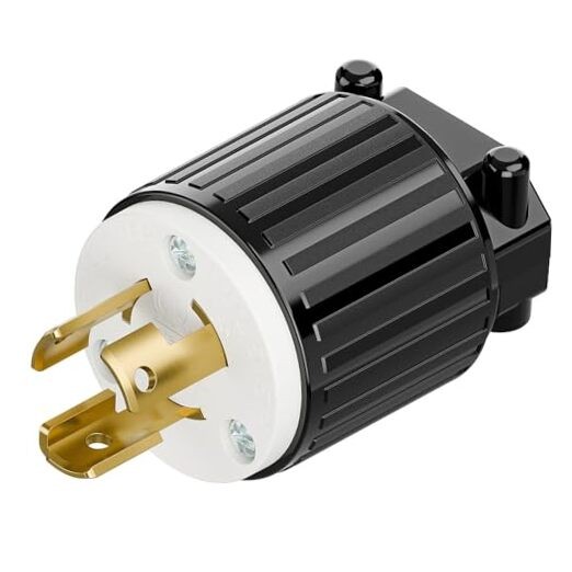NEMA L5-15P Locking Plug, Twist Lock Male 15Amp 125Volt Generator Plugs, 
