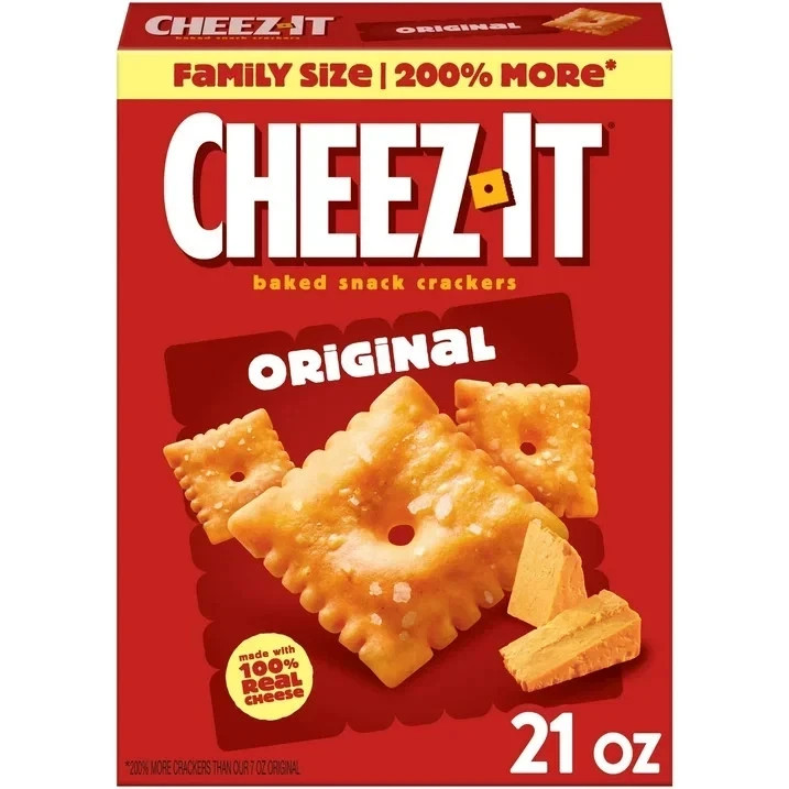 Cheez-It Extra Toasty Cheese Crackers, Baked Snack Crackers, 21 oz