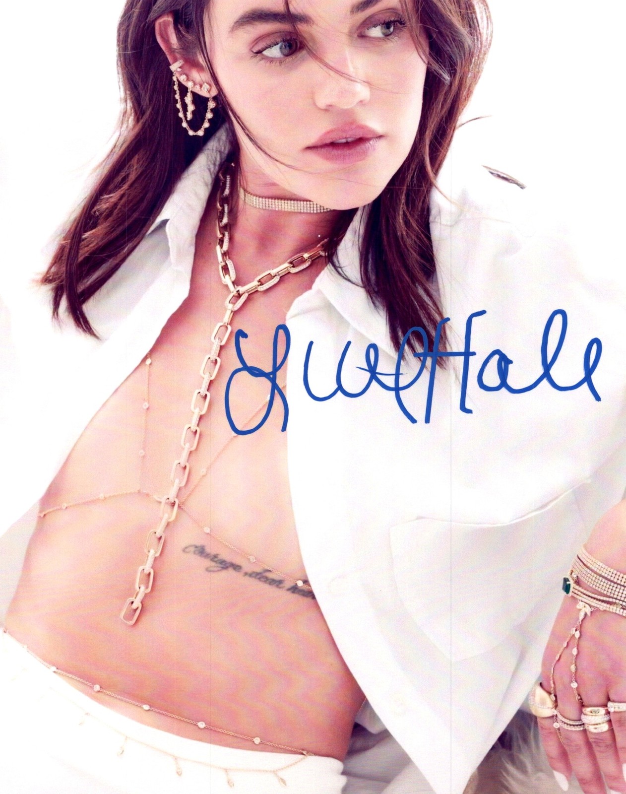 Lucy Hale Jewelry Closeup Glamour Signed Autographed Photo Authentic 8X10 COA