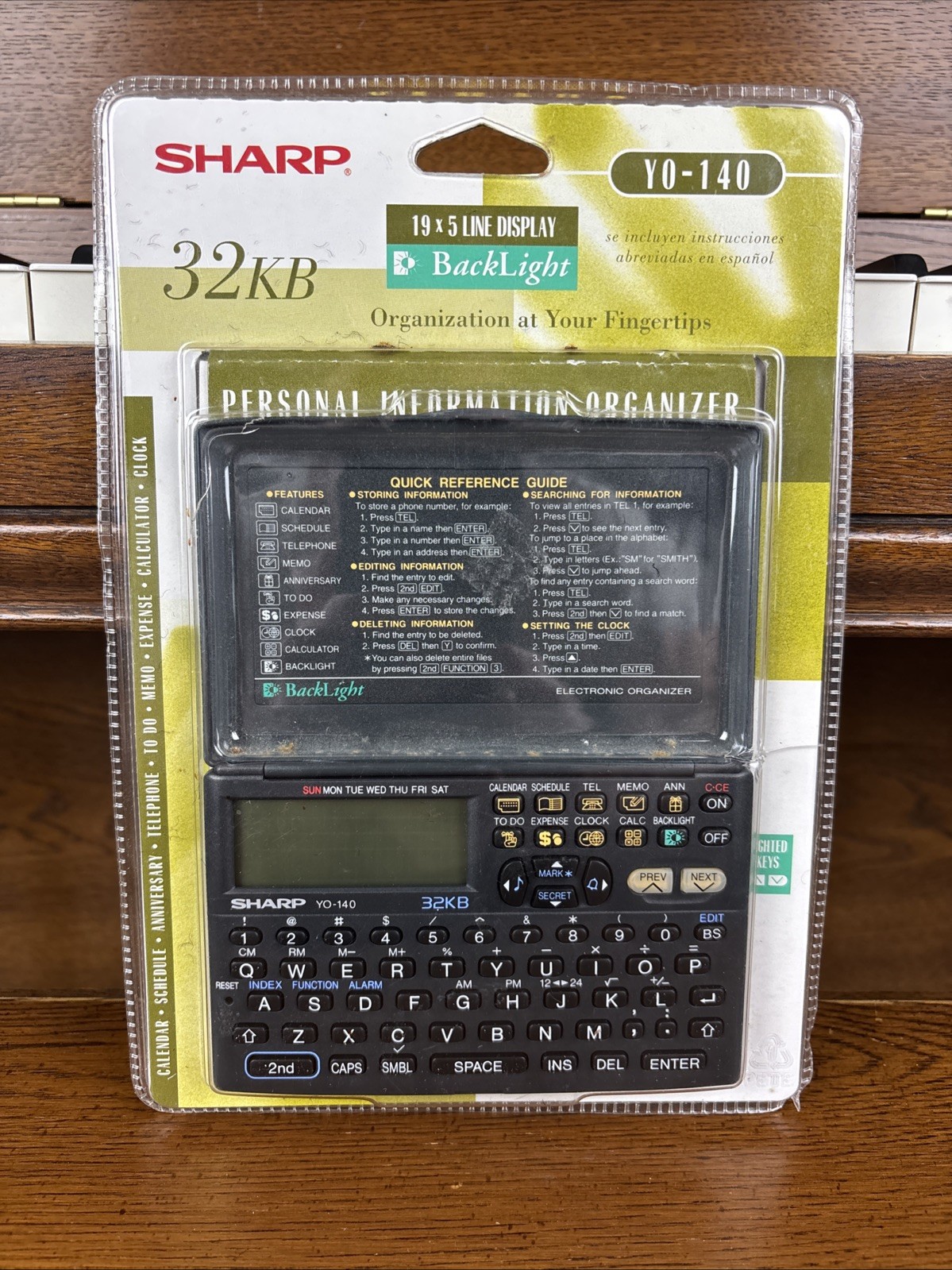New! in Blister Pack Sharp YO-140 Personal Organizer With 19x5 Backlight 32KB