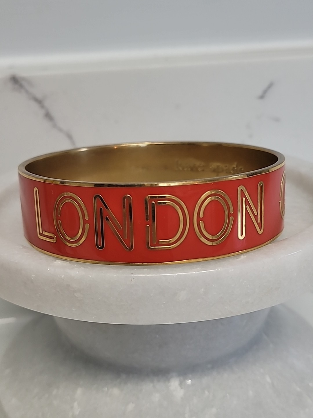 KATE SPADE ♤ NEW YORK "LONDON CALLING / PAINT THE TOWN RED" RED BRACELET POC
