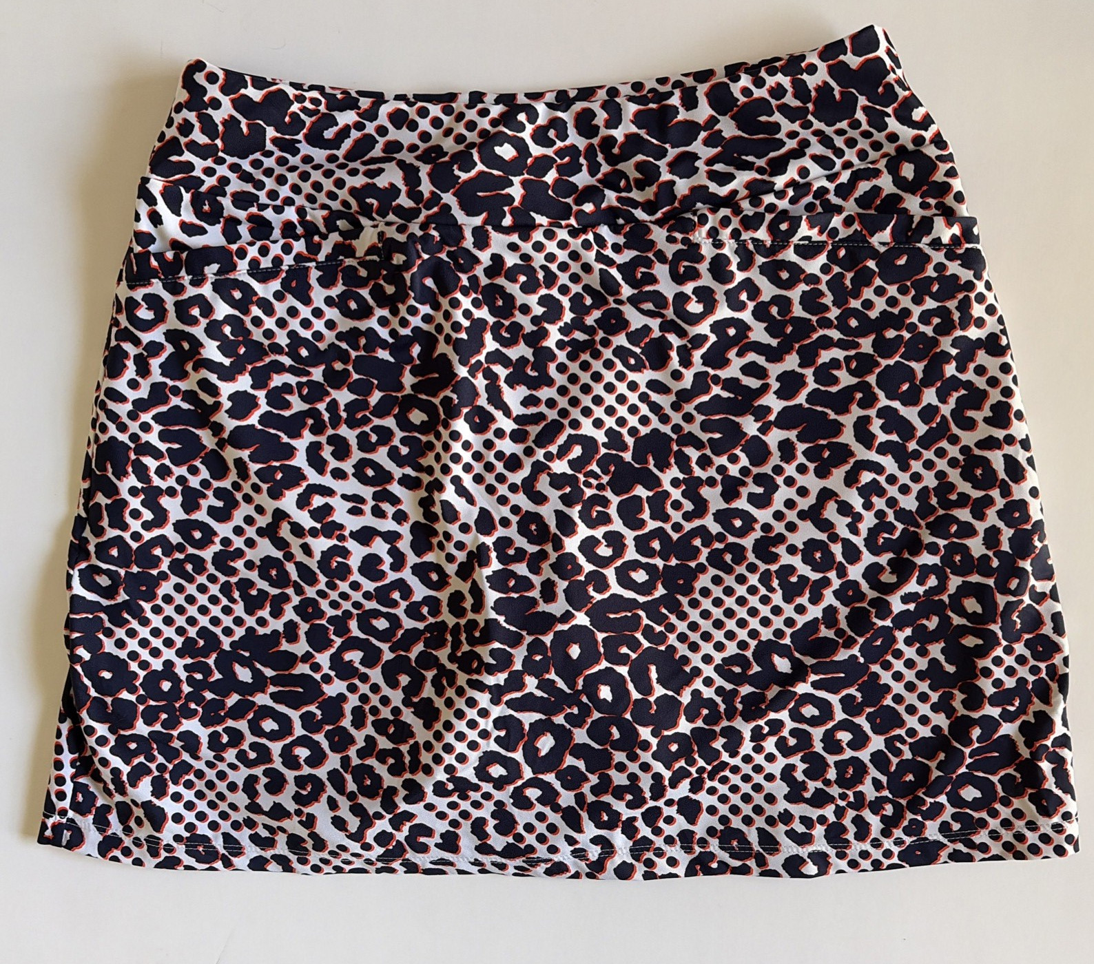 NEW Tail Sz XS Marino 16" Skort Desert Leopard Red White Blue Animal Print NWOT