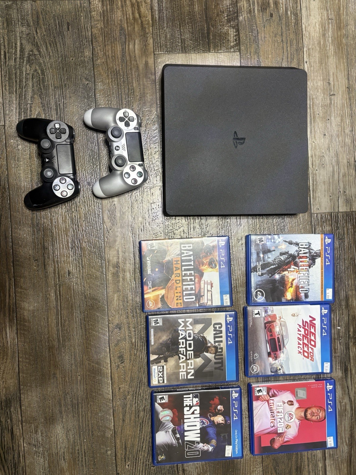 Sony PlayStation 4 Console with Wireless Controllers & Action/Sports Games Lot