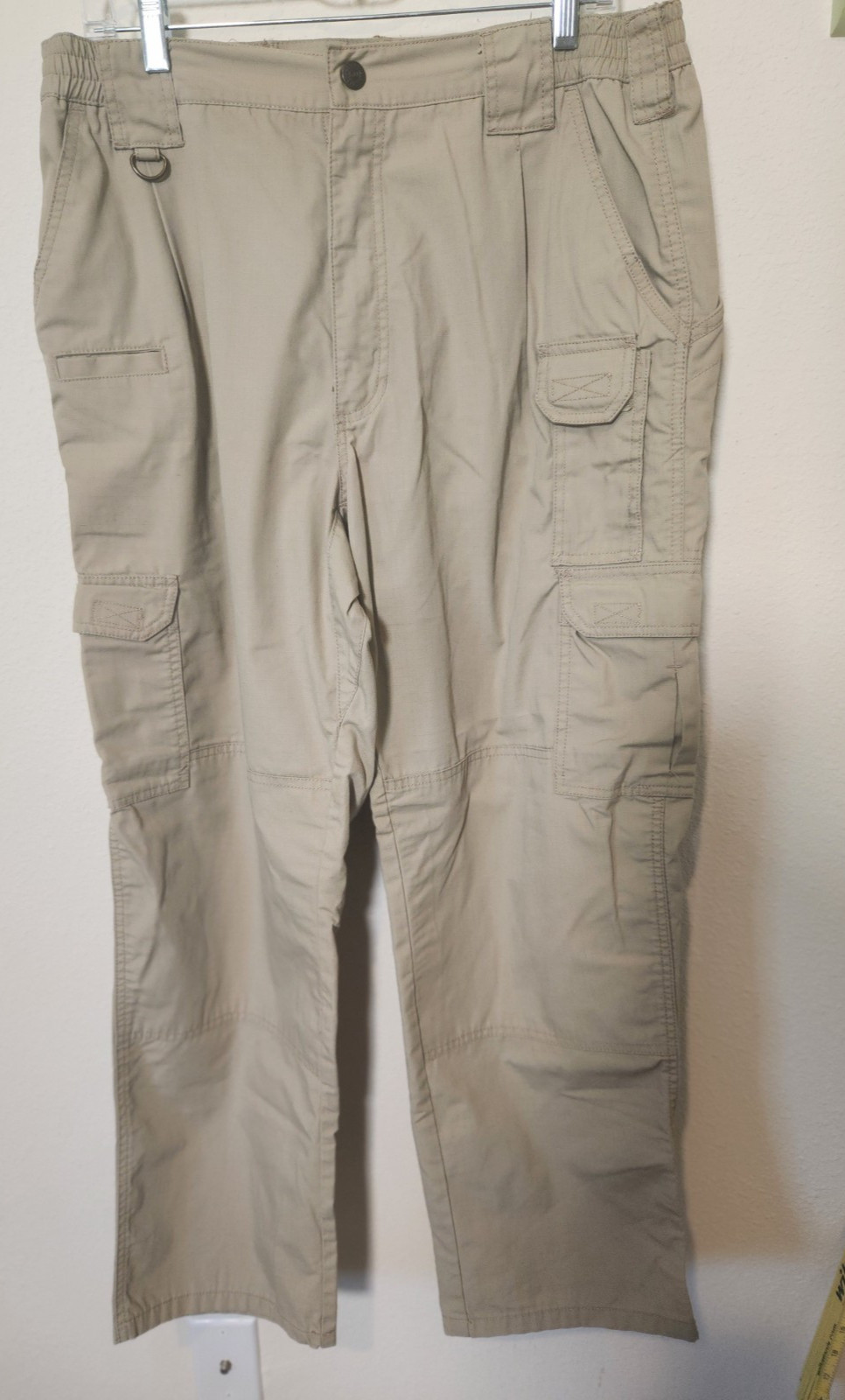 5.11 Tactical Series Cargo Military Pants Mens Khaki Elastic Waist 36x30 Pockets
