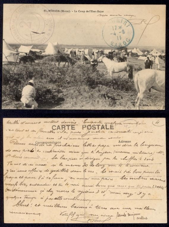 FRENCH MOROCCO 1911 MILITARY PC