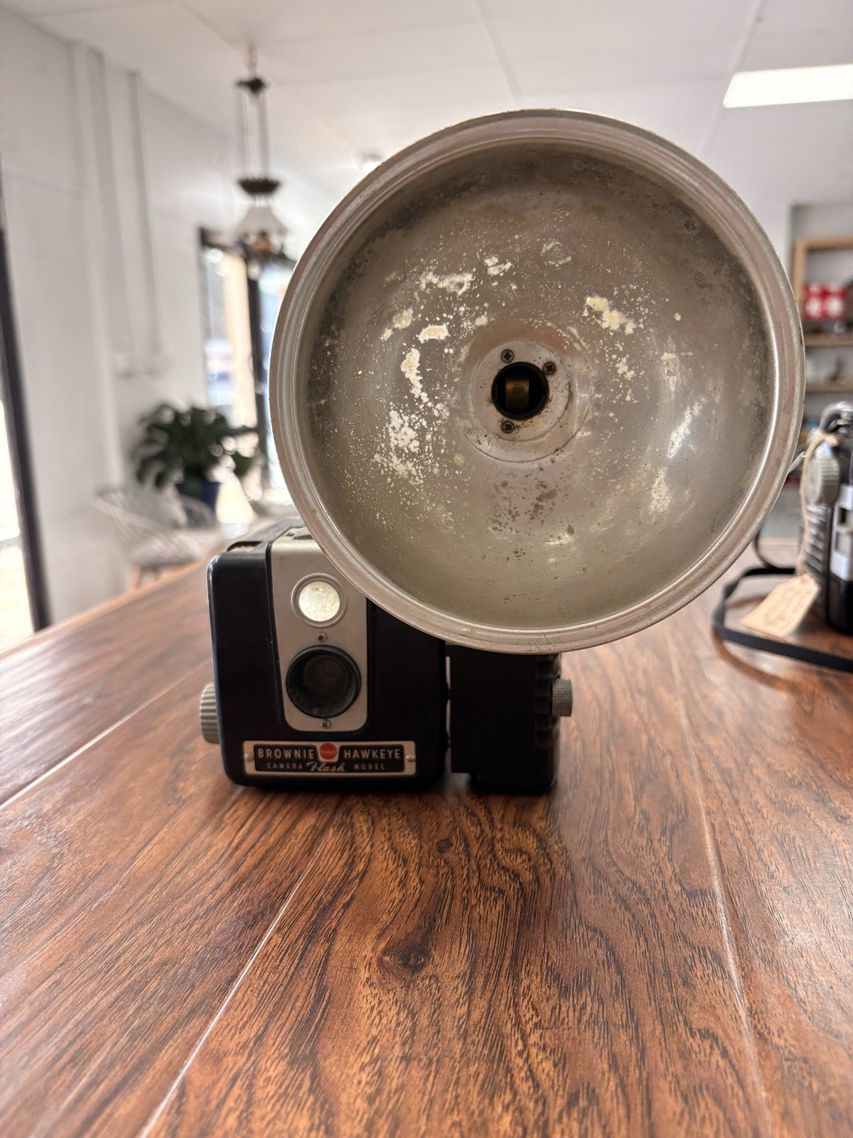 Kodak Brownie Hawkeye Flash Model Black Box Camera with Flashholder - Untested