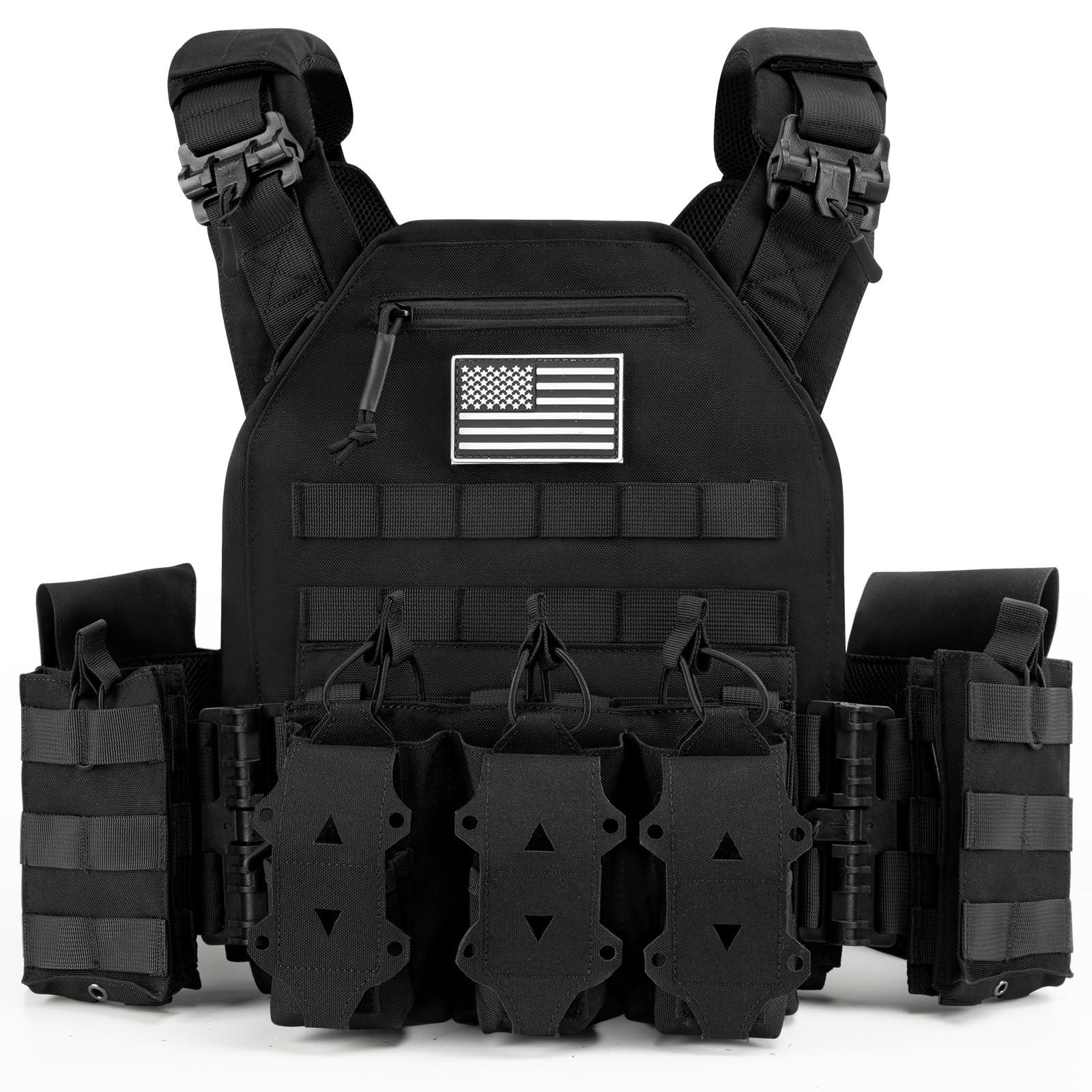 Tactical Vest for Men: Quick Release Lightweight Adjustable Breathable Outdoo...