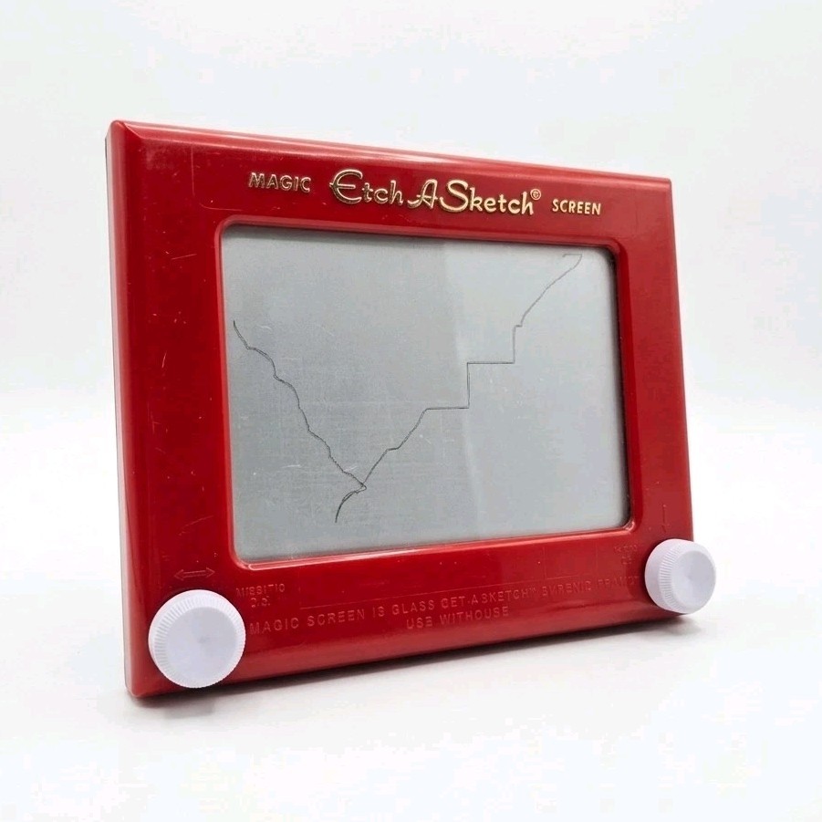 Etch A Sketch Magic Screen Red Drawing Toy for Ages 3+ 3-11 Years