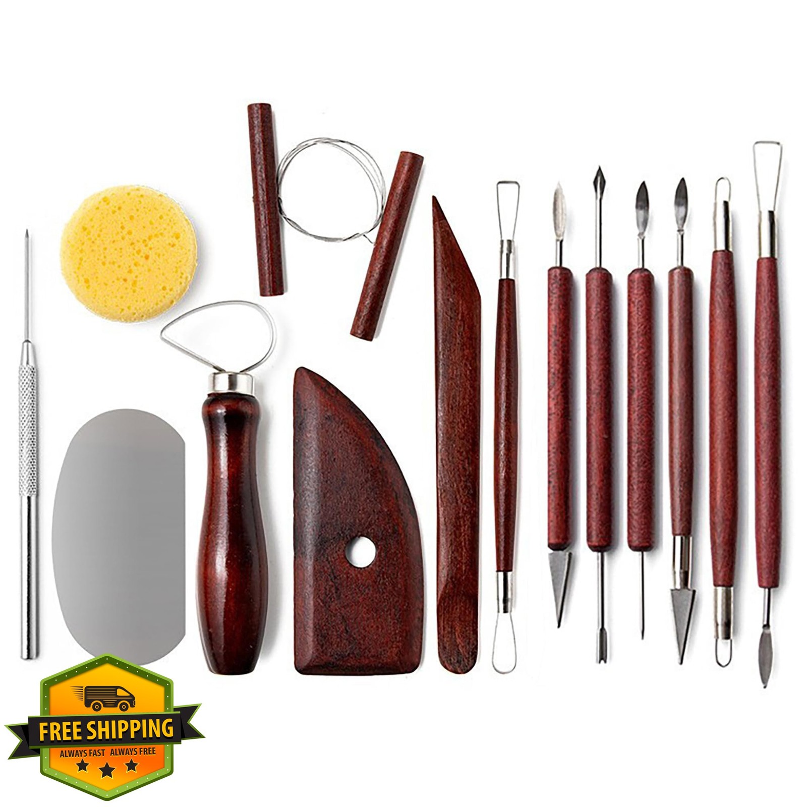LINPHCEY Clay Sculpting Tools, 14-Piece Set, Pottery