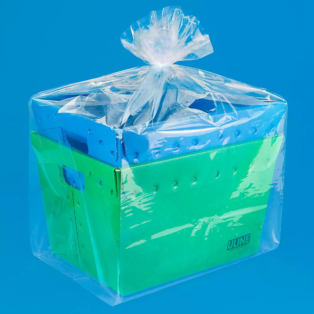 Pack of 200 18 x 14 x 36" 3 Mil Gusseted Poly Bags