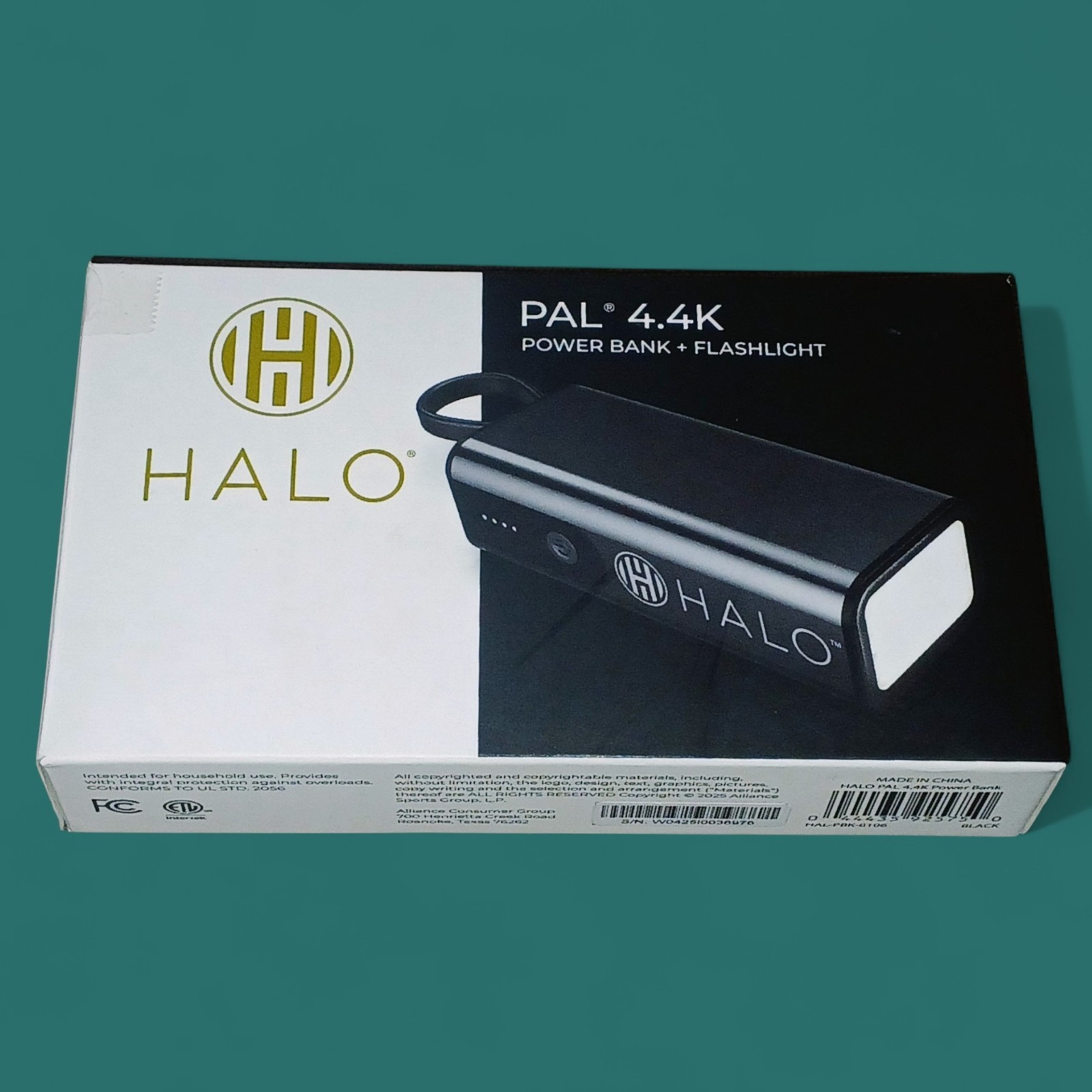 ⚡️ HALO PAL Power Bank + Flashlight 4.4K w/ Built-In USB-C Cord ~ Rechargeable🔦