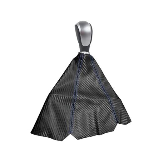 Car Shift Knob Dust Cover, Leather Shifter Lever Knob Boot Carbon Blue
