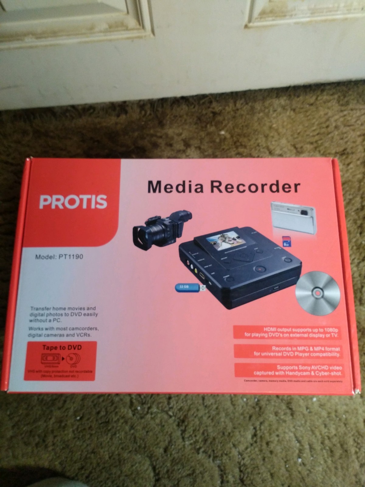 Protis media recorder open box