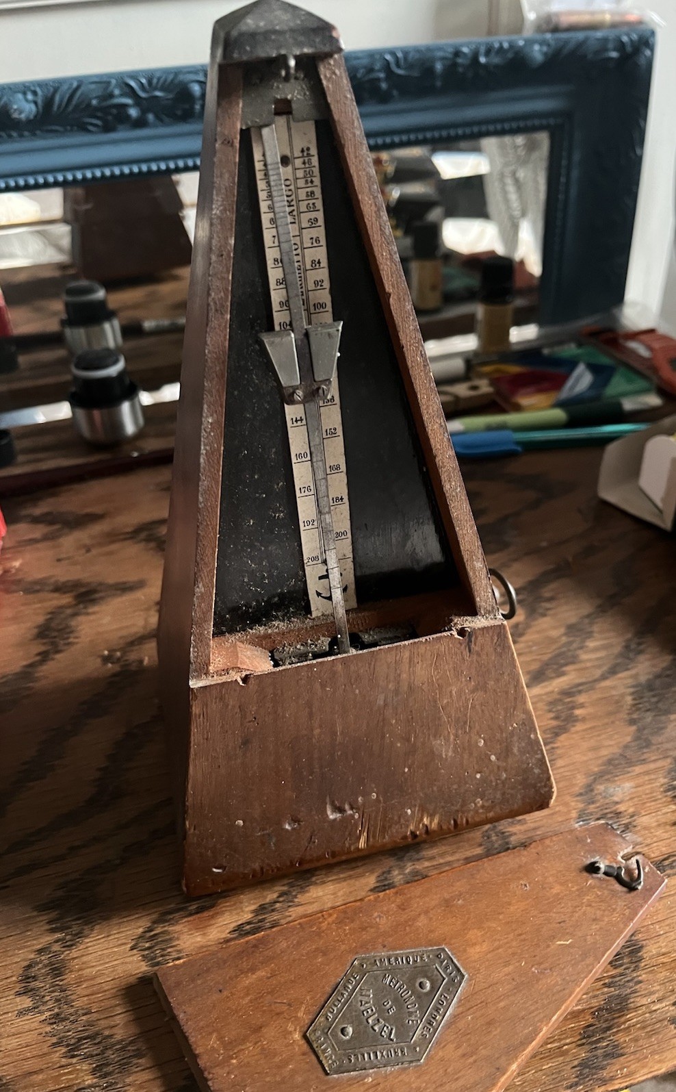 Antique Paquet Maelzel Metronome Working Mid 19th Century runs for 30 minutes